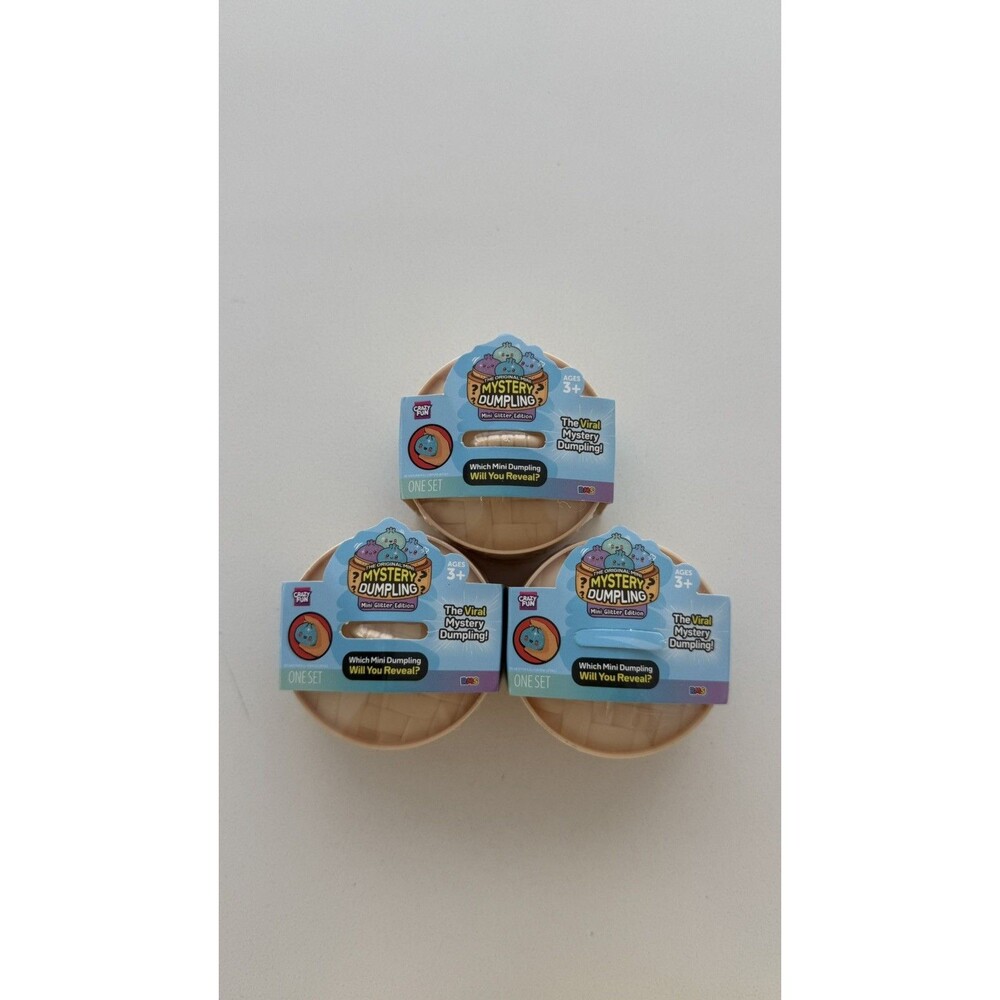 Lot of 3 - RMS Crazy Fun Viral Mini Squishy Mystery Dumpling Glitter Edition
